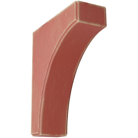 Ekena Millwork 3 1/2"W x 10"D x 12"H Clarksville Wood Vintage Decor Bracket, Salvage Red BKTWD04X10X12CVRD